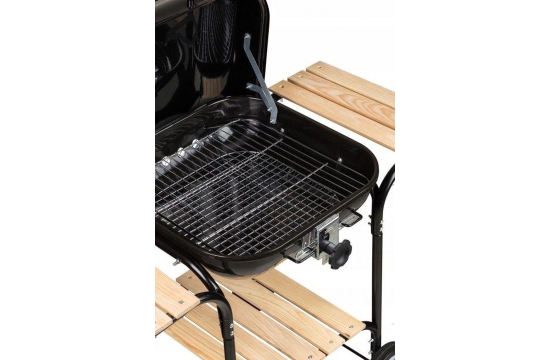 Barbecue - BBQ - met 2 werkplateaus - verstelbaar rooster