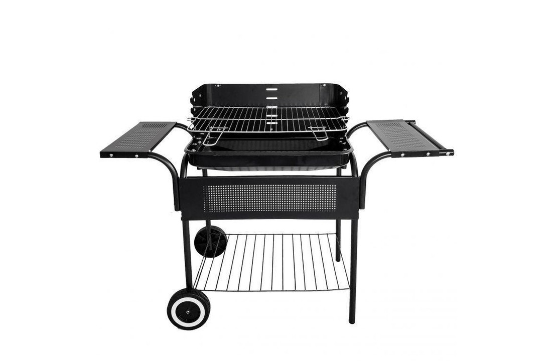 Barbecue - BBQ - met 2 werkplateaus - met verstelbaar rooster