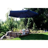 Zweefparasol - inklapbaar - marineblauw - Ø 300 cm