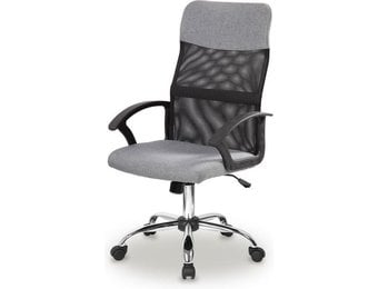 Bureaustoel - ademende rugleuning - hoogte verstelling - grijs