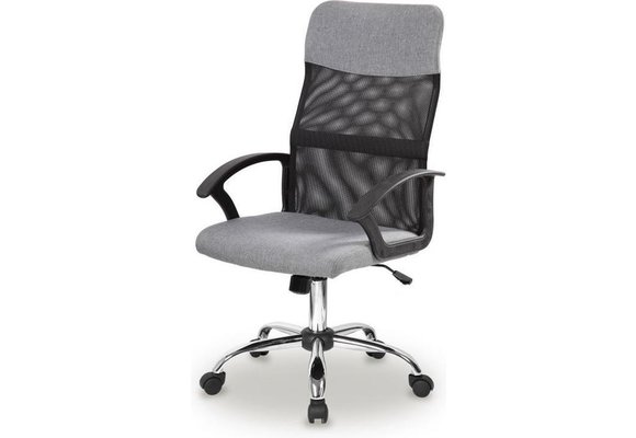 Bureaustoel - ademende rugleuning - hoogte verstelling - grijs