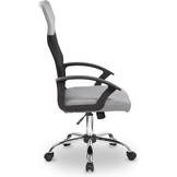 Bureaustoel - ademende rugleuning - hoogte verstelling - grijs