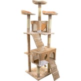 Krabpaal kattenboom XXL 170 x 49 x 49 cm beige