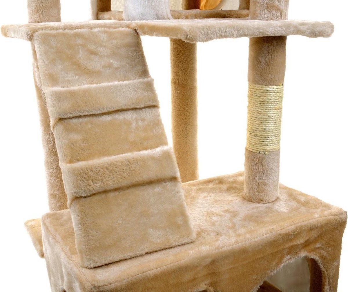 Krabpaal kattenboom XXL 170 x 49 x 49 cm beige