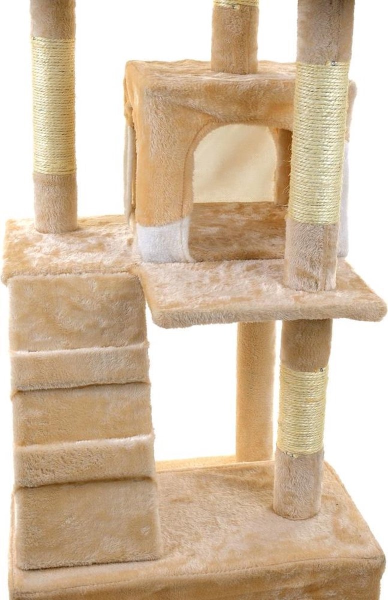 Krabpaal kattenboom XXL 170 x 49 x 49 cm beige