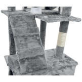 Krabpaal & speelhuis XXL - katten - grijs - 170 cm hoog
