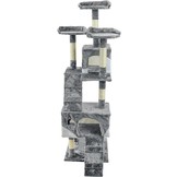 Krabpaal & speelhuis XXL - katten - grijs - 170 cm hoog