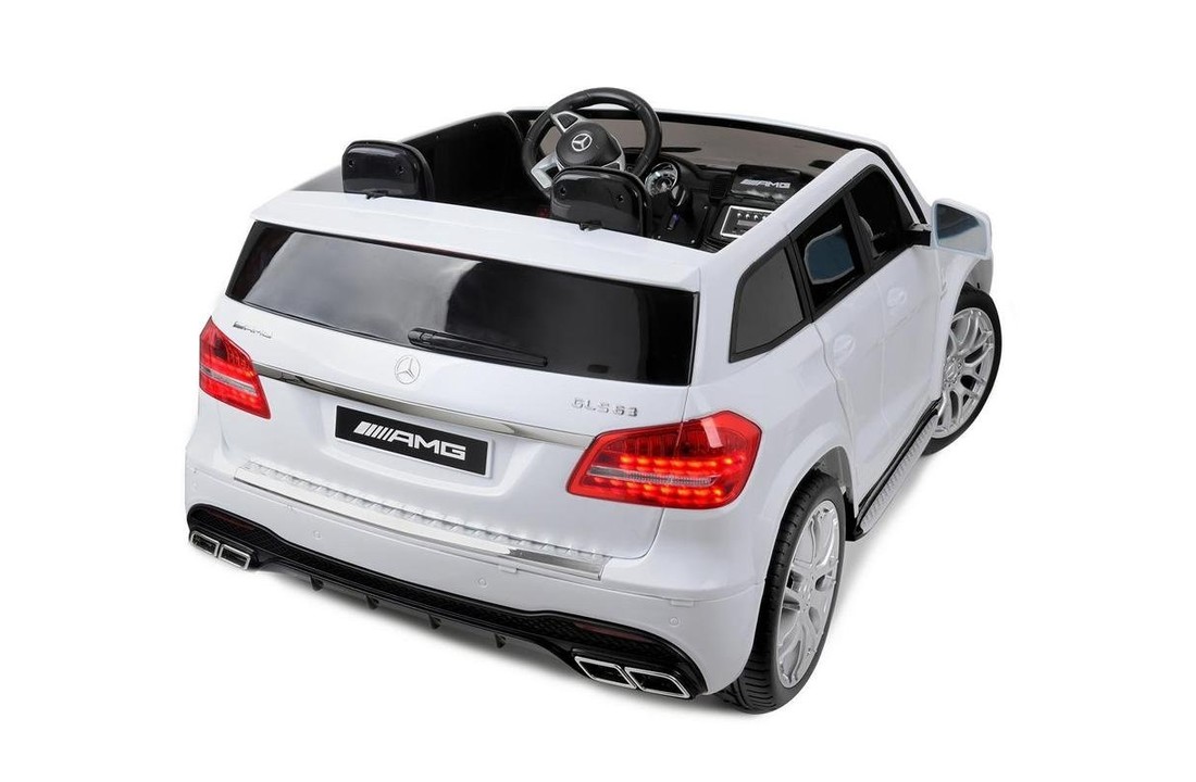 Elektrische bestuurbare kinderauto Mercedes GLS 63 AMG wit - 3,6 km/u