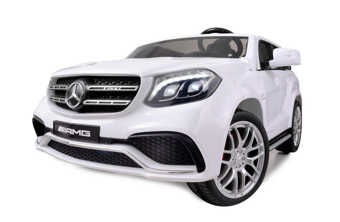 Elektrische bestuurbare kinderauto Mercedes GLS 63 AMG wit - 3,6 km/u