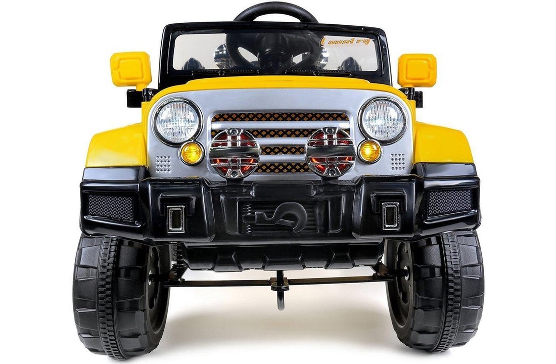 Elektrische bestuurbare kinderauto JEEP terreinwagen geel - 3,6 km/u