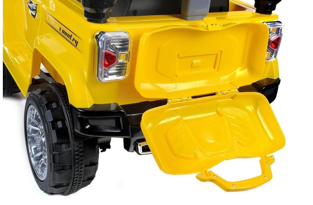 Elektrische bestuurbare kinderauto JEEP terreinwagen geel - 3,6 km/u