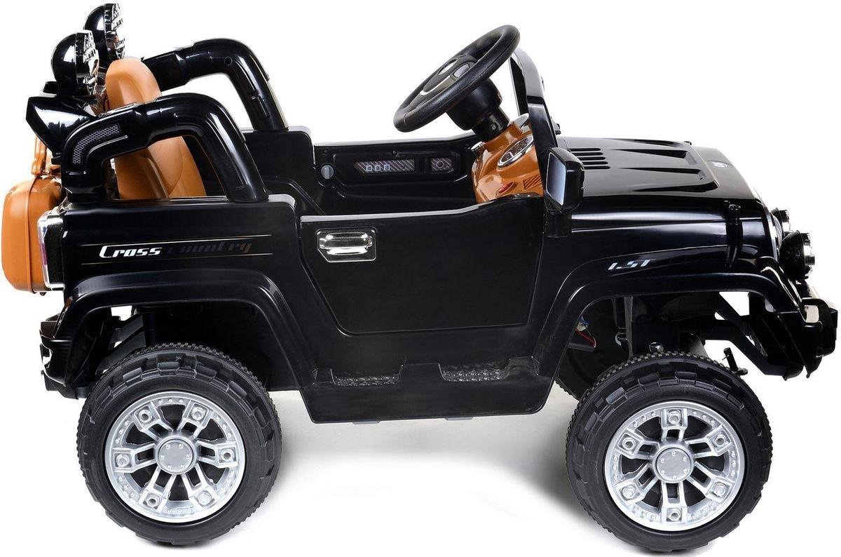 Elektrische bestuurbare kinderauto JEEP terreinwagen zwart 3,6 km/u -  Vikingchoice.nl
