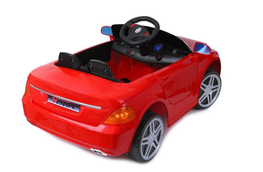 Elektrische bestuurbare kinderauto rood - cabrio - 3,6 km/u