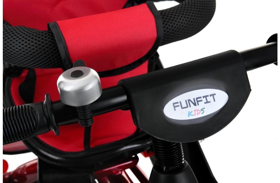 Driewieler kinderwagen rood - kinderfiets - met draaibare stoel