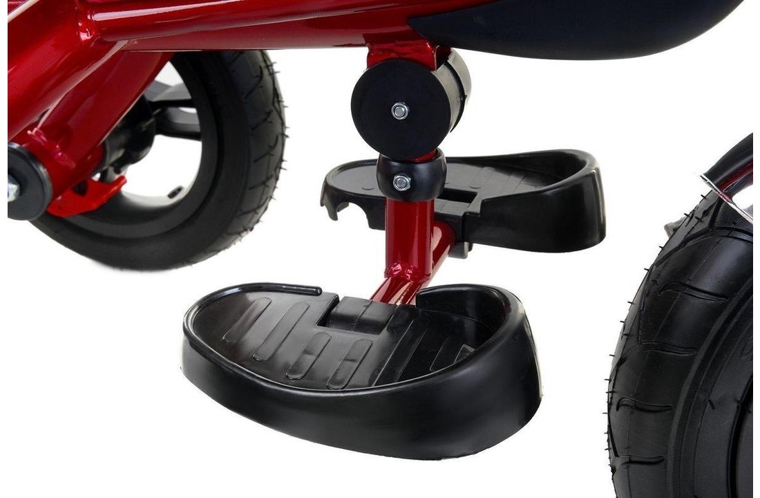 Driewieler kinderwagen rood - mee groei kinderfiets - met draaibare stoel
