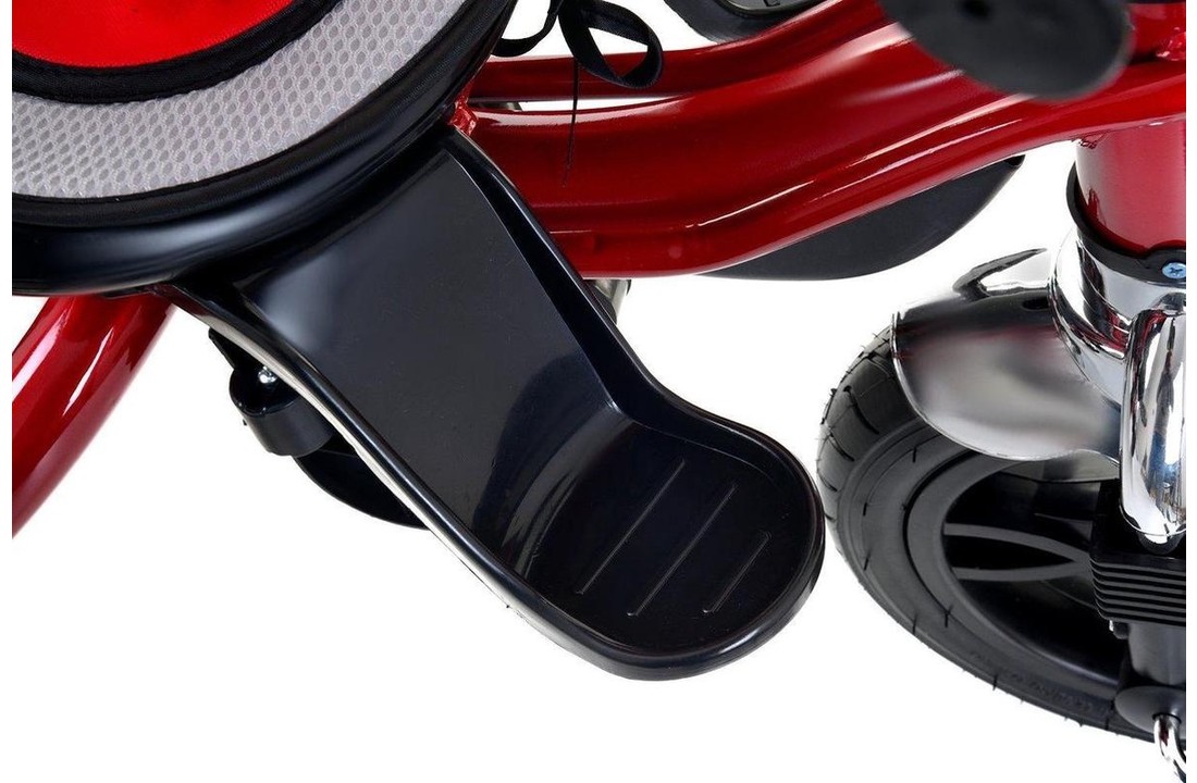 Driewieler kinderwagen rood - mee groei kinderfiets - met draaibare stoel