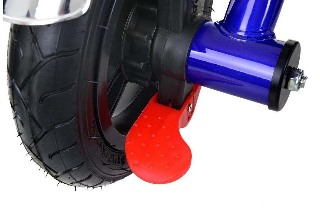 Driewieler kinderwagen blauw - mee groei kinderfiets - met draaibare stoel