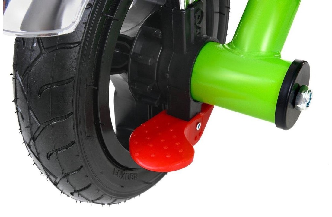 Driewieler kinderwagen groen - mee groei kinderfiets - met draaibare stoel
