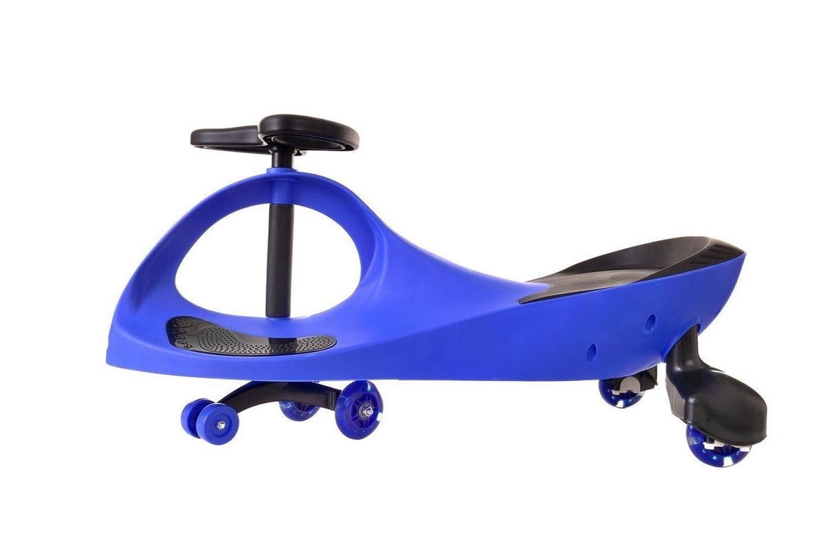 Wiggle car - wiebelauto - met LED-verlichte wielen - blauw