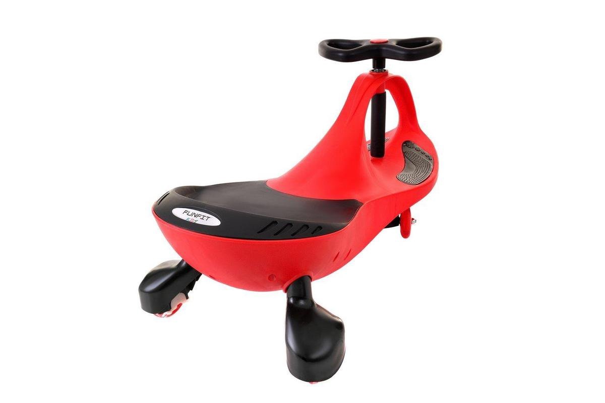 Wiggle car - wiebelauto - met LED-verlichte wielen - rood