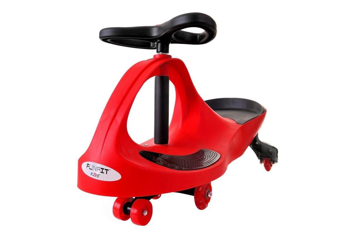 Wiggle car - wiebelauto - met LED-verlichte wielen - rood