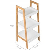 Boekenkast - nachtkastje - gangkast - schuin - wit