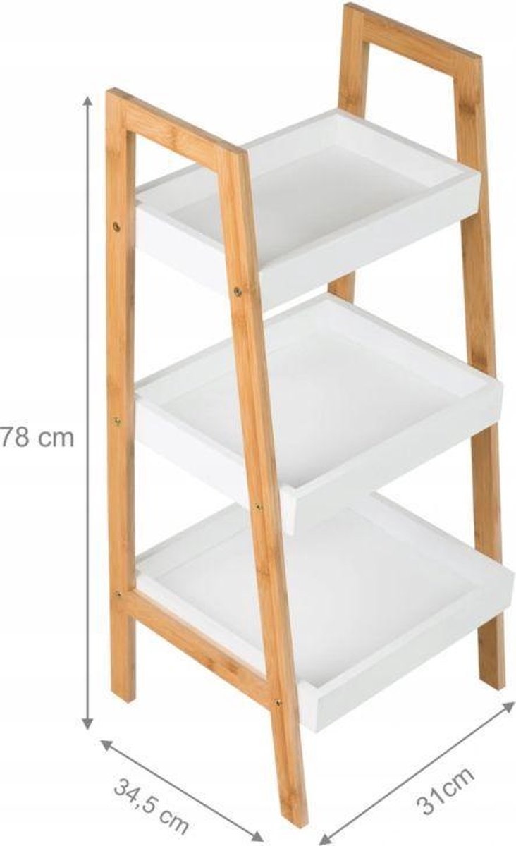 Boekenkast - nachtkastje - gangkast - schuin - wit