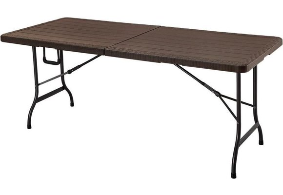 Opklapbare tafel - 180 cm lang - bruin