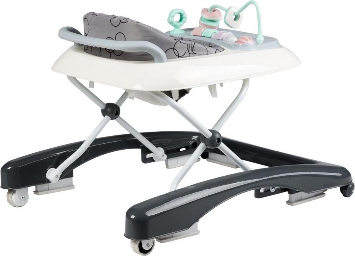 Baby loopstoel - afneembare hoes & verstelbare zitting - grijs