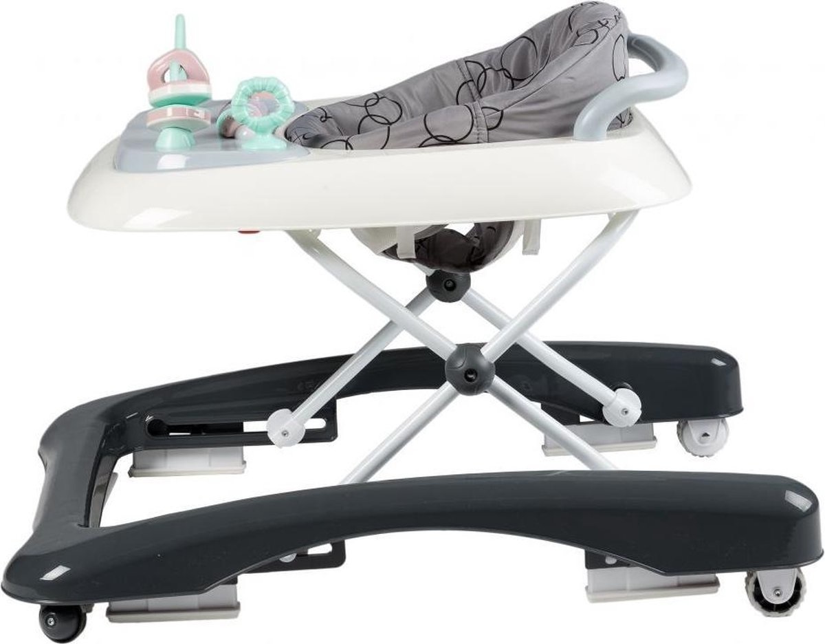 Baby loopstoel - afneembare hoes & verstelbare zitting - grijs