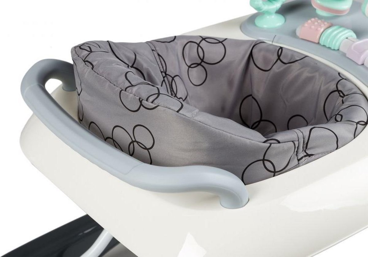 Baby loopstoel - afneembare hoes & verstelbare zitting - grijs