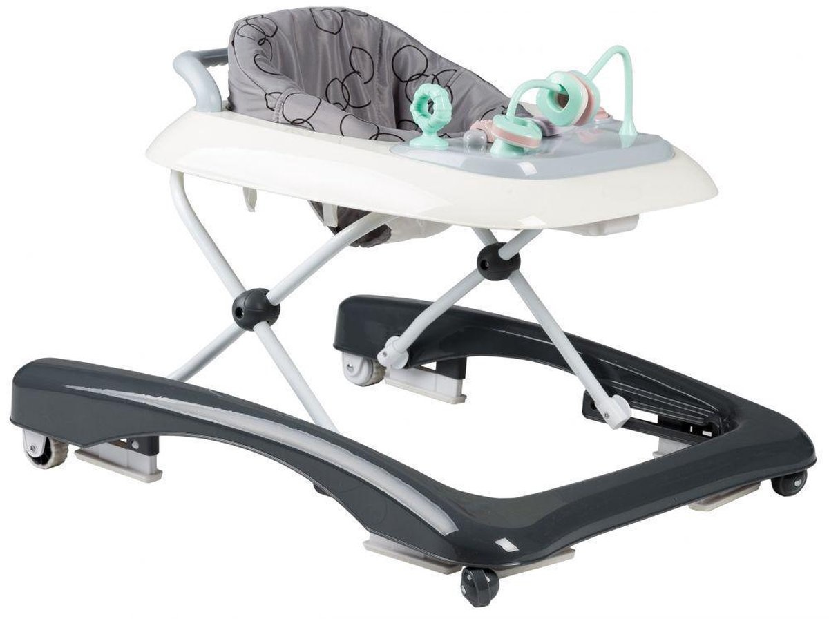 Baby loopstoel - afneembare hoes & verstelbare zitting - grijs