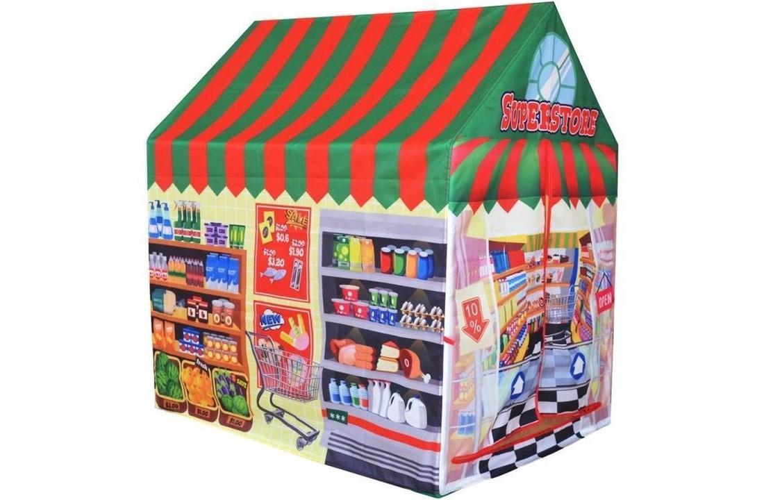 Kinder speeltent - supermarkt - 95x72x102