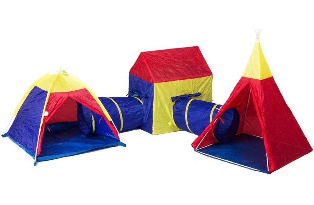 Kilimanjaro een vergoeding Verleden Kinder speeltent met speeltunnel tipi tent huisje - Vikingchoice.nl