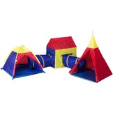 Kinder speeltent met speeltunnel tipi tent huisje