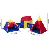 Kinder speeltent met speeltunnel tipi tent huisje