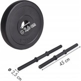 Halterset 30 kg - 2 halters van 15 kg - met schroefklemmen