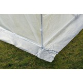 Kweektent buitenhoes - 2,5x4 m - 10m2 oppervlakte - met ritssluiting - vervangingszeil - wit