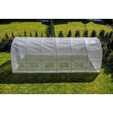 Kweektent buitenhoes - 3x6 m - 18m2 oppervlakte - met ritssluiting - vervangingszeil - wit