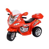 Elektrisch bestuurbare driewieler motorfiets rood