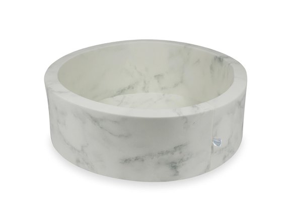 Ballenbak leeg marmer optiek - 115 cm x 40cm - rond