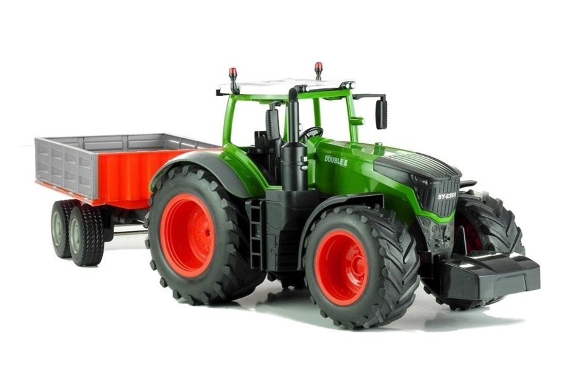 geweer Kracht zich zorgen maken RC tractor groen met aanhanger elektrisch bestuurbaar - Vikingchoice.nl