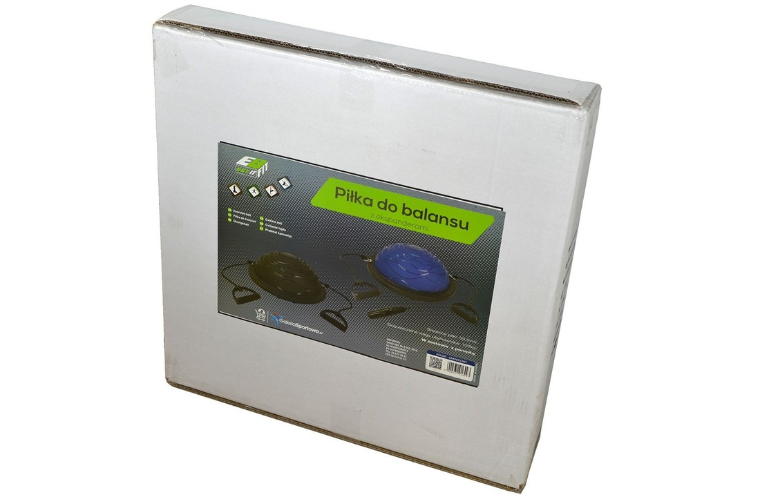 Balansbord evenwicht trainer blauw met trekkoorden 59,5 cm