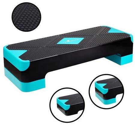 Aerobic step  blauw - 2 hoogte standen - 67x27 cm