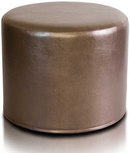 Poef de luxe bruin 43x53 cm