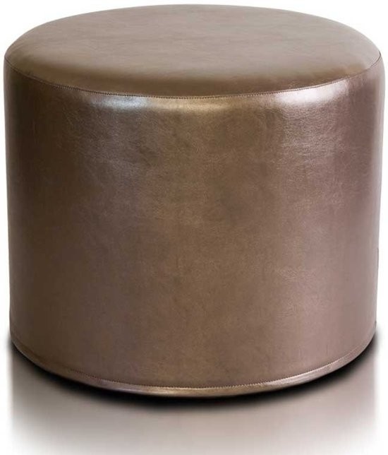 Poef de luxe bruin 43x53 cm