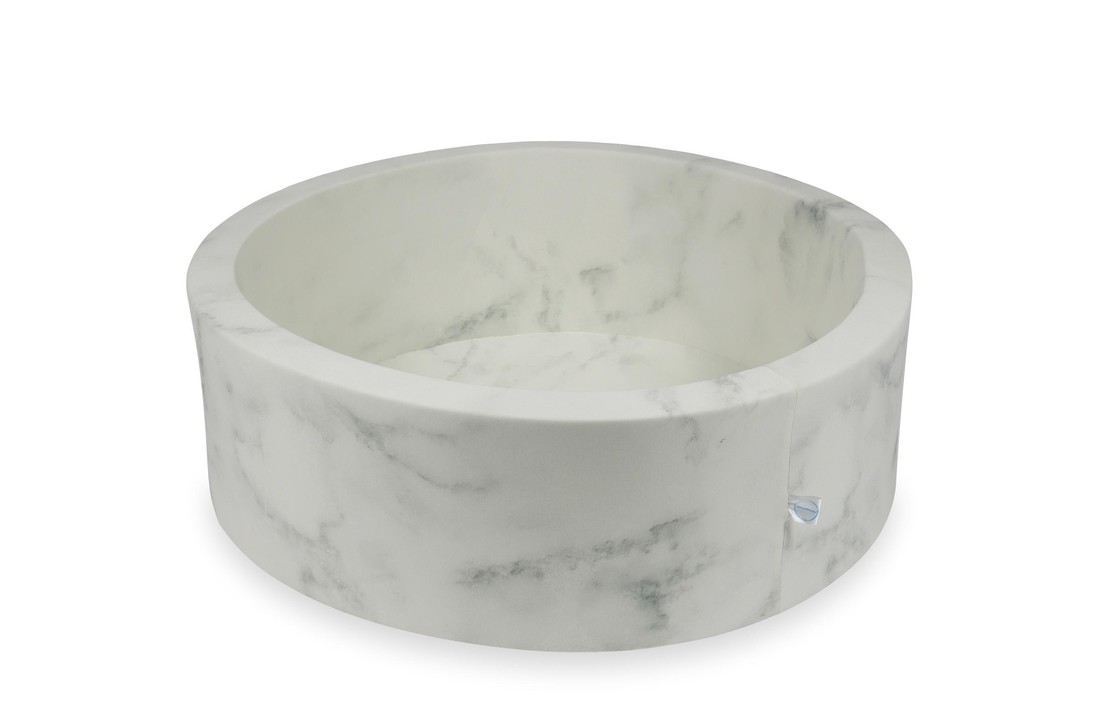 Ballenbak leeg marmer optiek - 130 cm x 30cm - rond