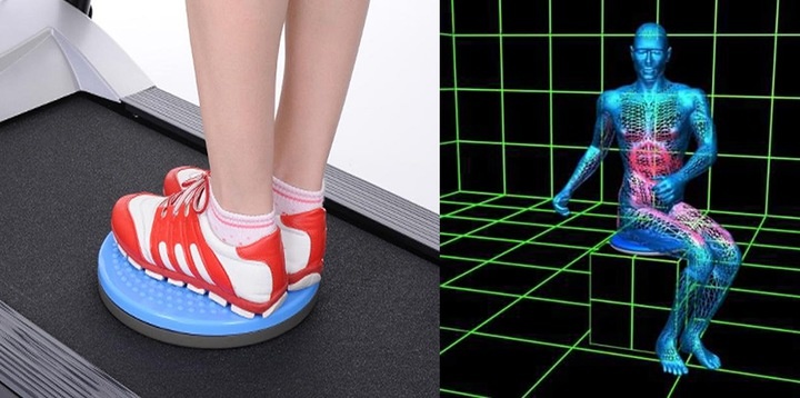 Loopband fitness - inklapbaar - met massage & buikspier-twister - met hartslag meting