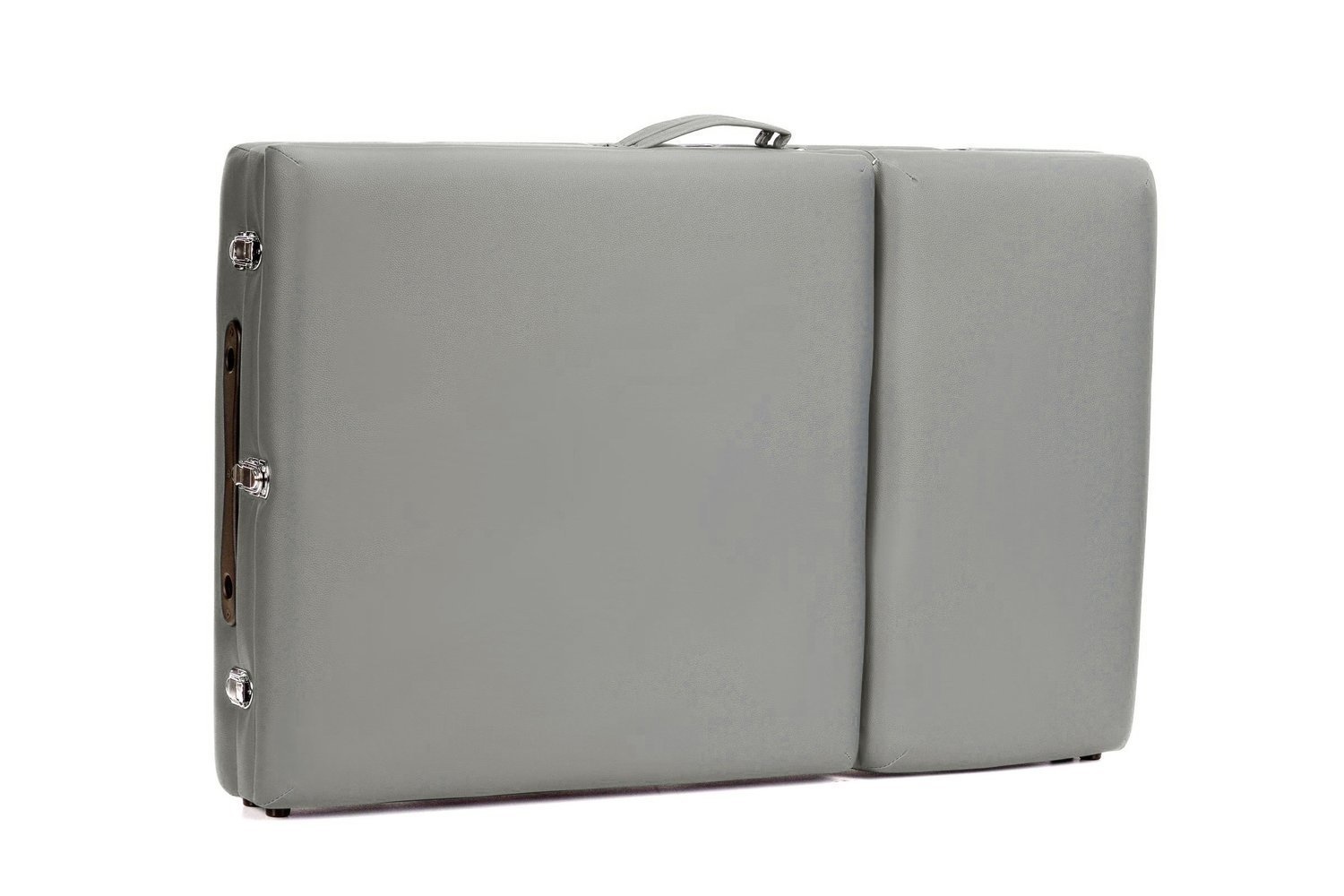 Massagetafel grijs kunstleer & hout verstelbaar - 223x82x84 cm