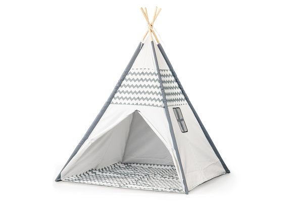 Tipi tent Wigwam grijs golvend motief 100% polyester H160xB120xD120